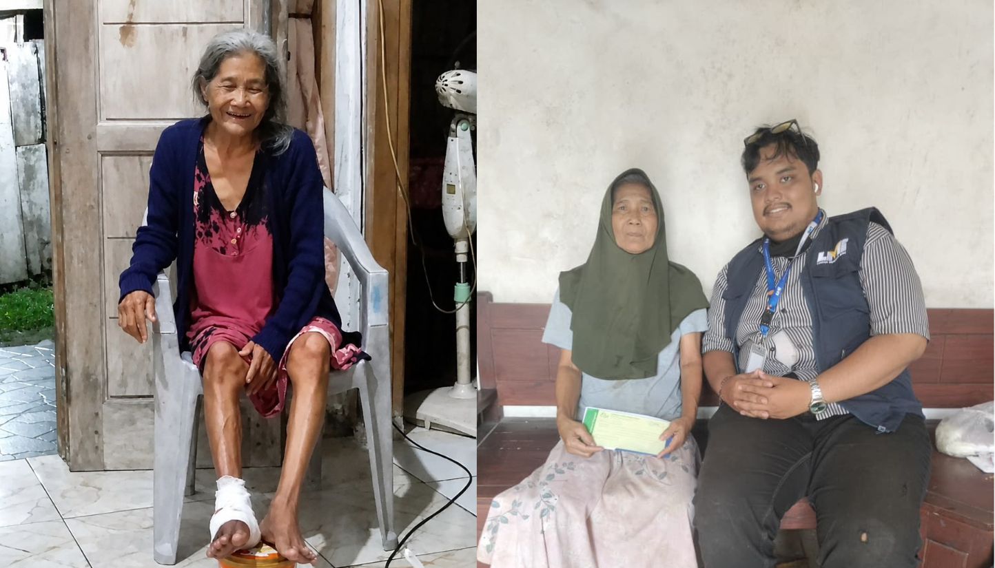 Woman holding donation box